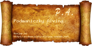 Podmaniczky Alvina névjegykártya